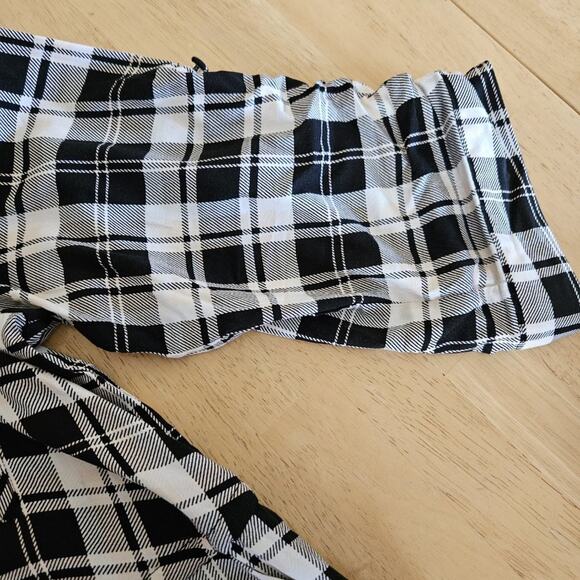 SALE Torrid Shirt Dress Plaid Zip Front Black Ivory Peach-Torrid size 1 1X - NWT - Picture 8 of 11